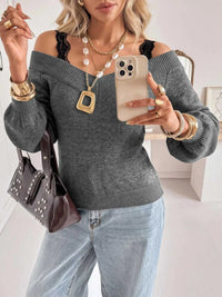 Off-Shoulder Lace Trim Sweater 100100123351801 43 Affordable Fashion Under $100 Jerry's Apparel 