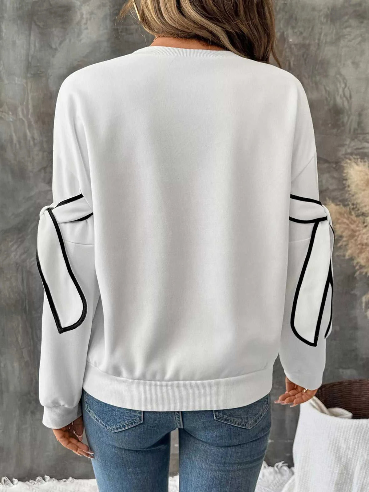 Side Striped Round Neck Sweatshirt 100100851404518 37 Affordable Fashion Under $100 Jerry's Apparel 