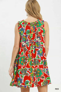 Umgee Abstract Print Sleeveless Shift Dress 100100259851254 53 Affordable Fashion Under $100 Jerry's Apparel 