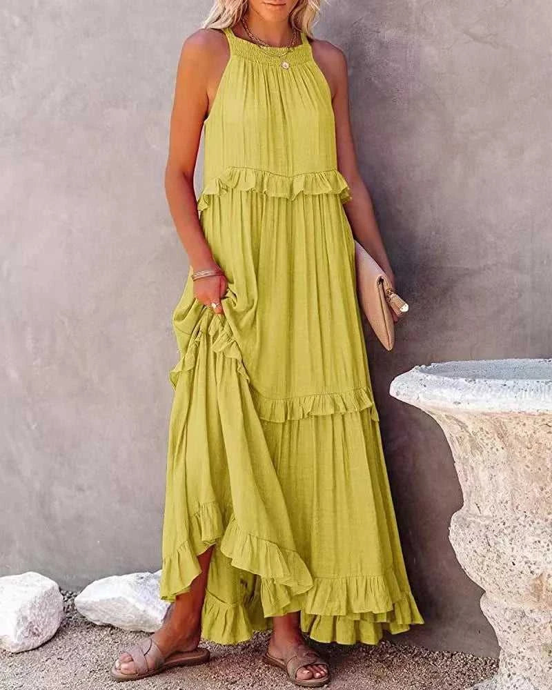 Ruffled Tiered Sleeveless Maxi Dress 100100900580027 49 Affordable Fashion Under $100 Jerry's Apparel 