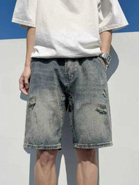 Men's Full Size Distressed Wash Denim Shorts Plus Size 100400677626119 38 Affordable Fashion Under $100 Jerry's Apparel 