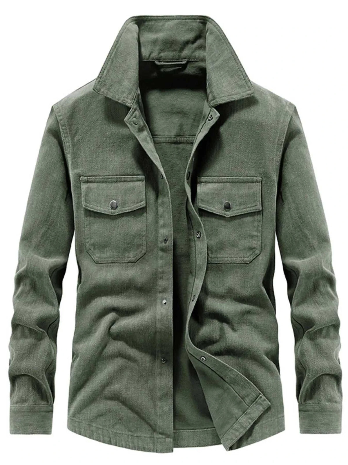 Men's Plus Size Dual Chest Pockets Shacket 100400524201144 100 Fashion Forward Plus Size Clothing Jerry's Apparel 