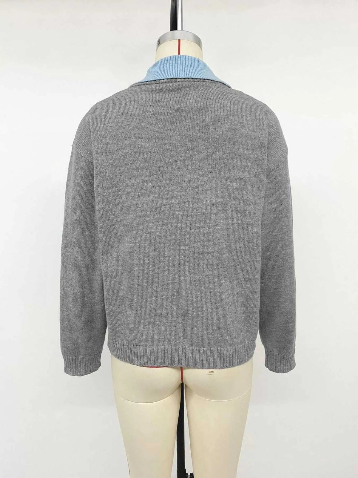 Contrast Collar Dropped Shoulder Sweater 100100912330105 43 Affordable Fashion Under $100 Jerry's Apparel 
