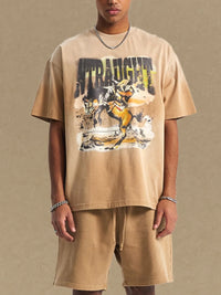 Men's Graphic Round Neck Half Sleeve T-Shirt