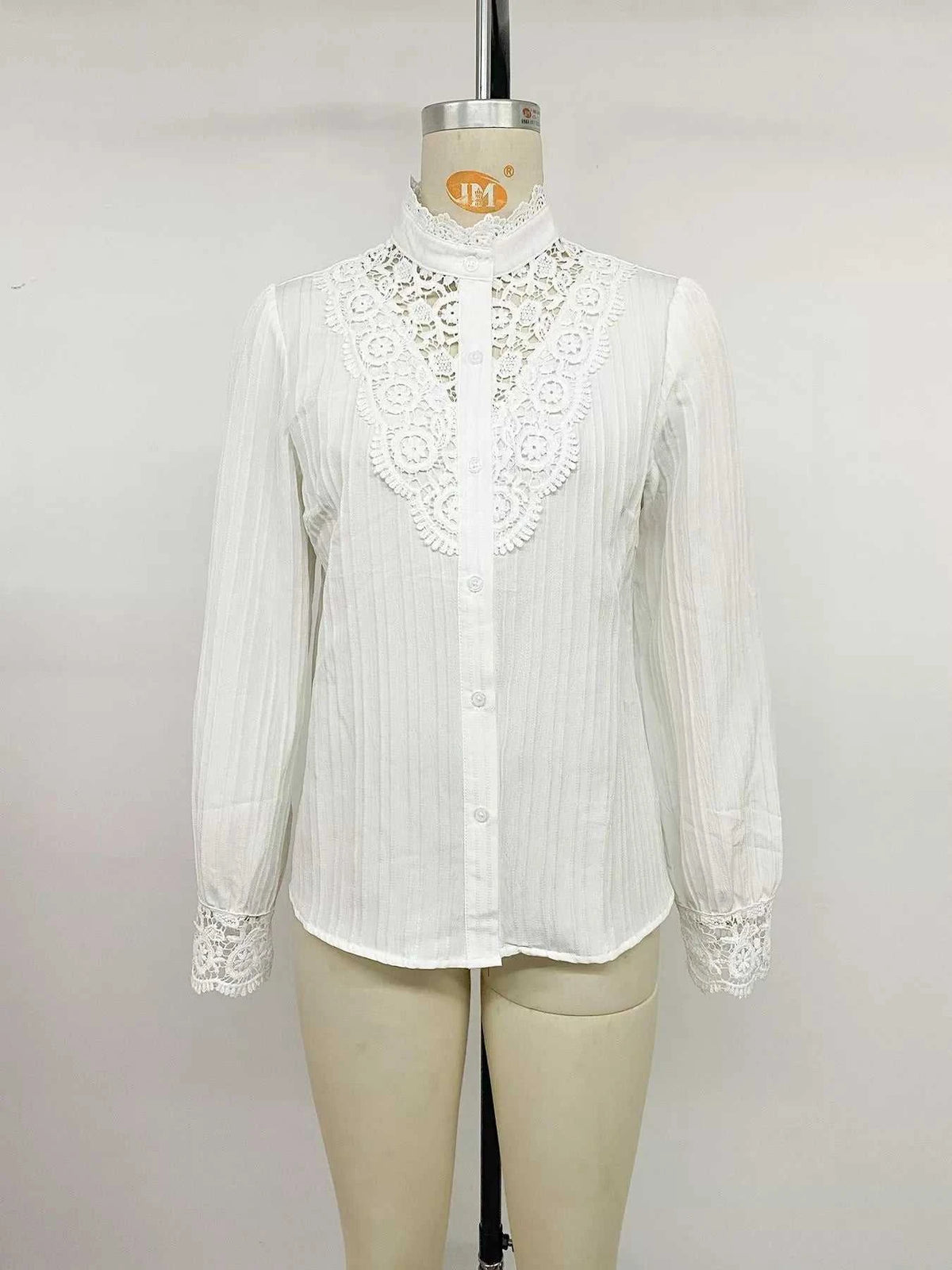 Lace Detail Long Sleeve Shirt 101001935889409 42 Affordable Fashion Under $100 Jerry's Apparel 