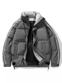 Men's Plus Size Striped Padded Puffer Jacket 100400744630119 210 Fashion Forward Plus Size Clothing Jerry's Apparel 