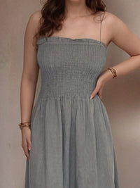Full Size Smocked Cami Dress and Jacket Set Plus Size
