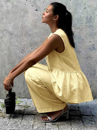 One Button Sleeveless Top and Pants Set 100100018954873 44 Affordable Fashion Under $100 Jerry's Apparel 