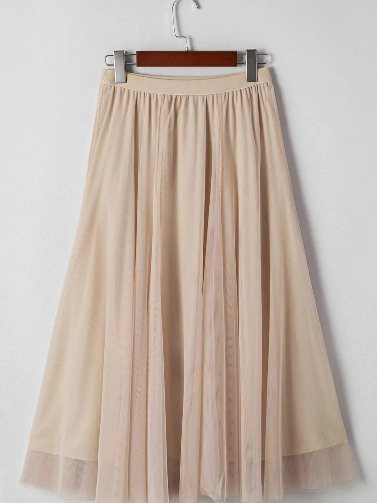 Tulle Mesh Overlay Flared Midi Skirt 100100431711620 39 Gifts for Her Jerry's Apparel 