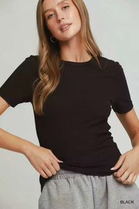Umgee Brushed Rib Short Sleeve Top 100100880091597 32 Affordable Fashion Under $100 Jerry's Apparel 