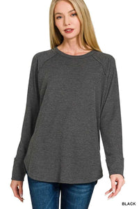 Zenana Baby Waffle Long Sleeve Top 100100118111862 21 Gifts for Her Jerry's Apparel 