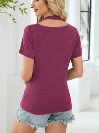 Lace Detail Short Sleeve T-Shirt