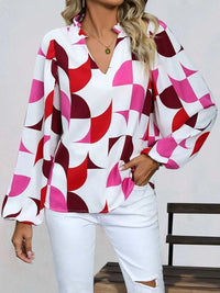 Perfee Frill Notched Long Sleeve Blouse 100100379121107 27 Affordable Fashion Under $100 Jerry's Apparel 
