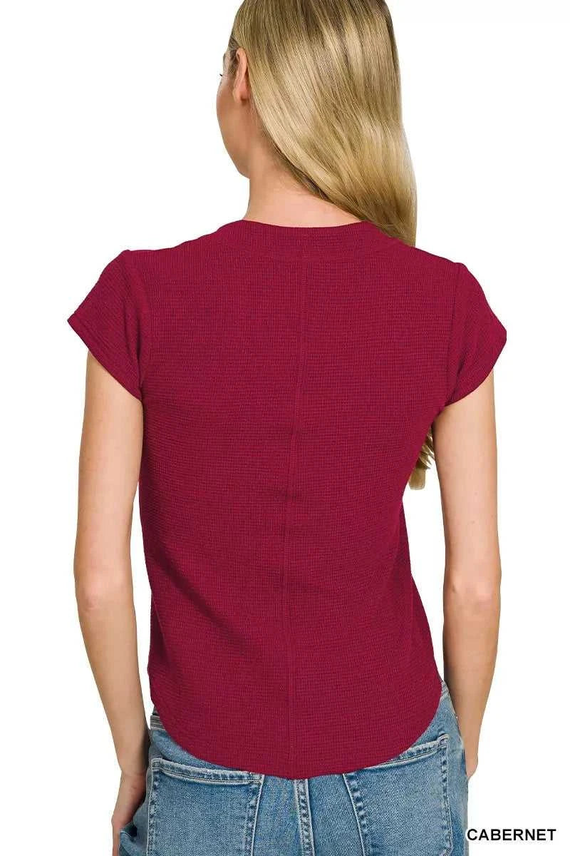 Zenana Double Knit Snap Button Short Sleeve Shirt 100100705341719 24 Affordable Fashion Under $100 Jerry's Apparel 