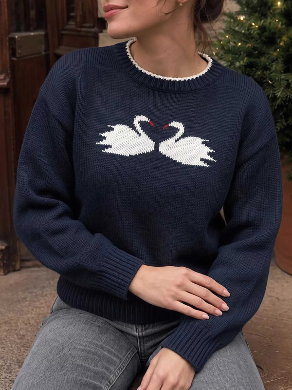 Swan Dropped Shoulder Sweater 101002614836779 52 Affordable Fashion Under $100 Jerry's Apparel 