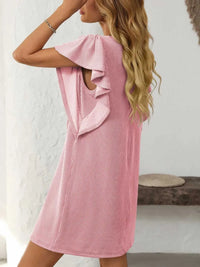 Mandy Ruffled Round Neck Short Sleeve Dress 100100862091074 26 Affordable Fashion Under $100 Jerry's Apparel 
