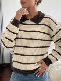 Striped Knit Polo Sweater 100100473191463 39 Affordable Fashion Under $100 Jerry's Apparel 