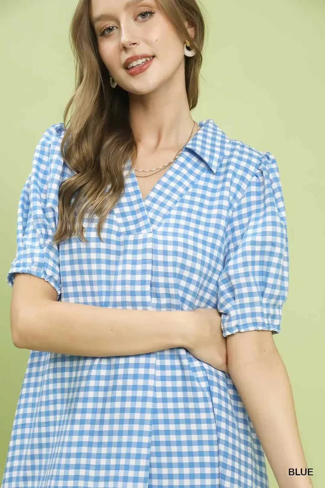 Umgee Gingham Midi Dress with Side Pockets 100100096041795 60 Affordable Fashion Under $100 Jerry's Apparel 