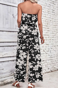 Perfee Floral Strapless Wide Leg Jumpsuit 100100508461158 33 Affordable Fashion Under $100 Jerry's Apparel 