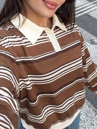 Striped Dropped Shoulder Sweatshirt 100100762570842 33 Affordable Fashion Under $100 Jerry's Apparel 