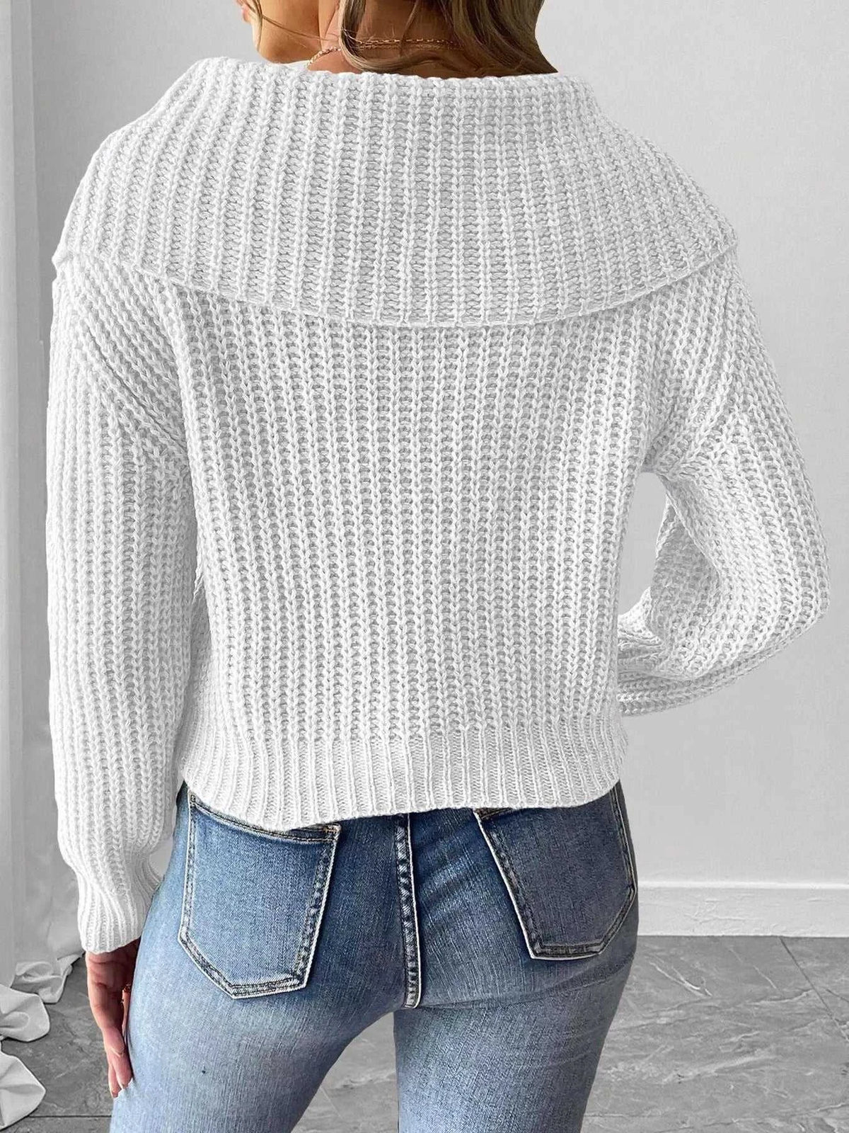 Contrast Bow Long Sleeve Sweater 101002743266724 37 Affordable Fashion Under $100 Jerry's Apparel 
