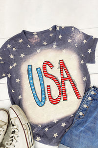 USA Round Neck Short Sleeve T-Shirt