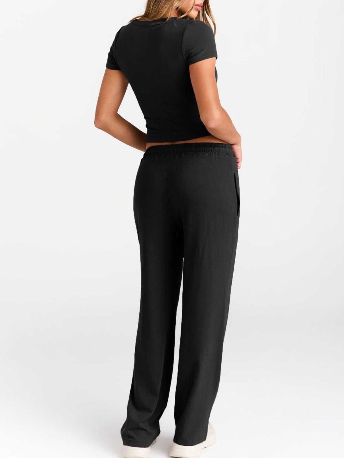 Round Neck Short Sleeve Tee and Pants Set 100100270766561 43 Affordable Fashion Under $100 Jerry's Apparel 