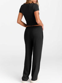 Round Neck Short Sleeve Tee and Pants Set 100100270766561 43 Affordable Fashion Under $100 Jerry's Apparel 