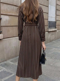 Striped Long Sleeve Belted Shirt Dress 100100507231322 37 Affordable Fashion Under $100 Jerry's Apparel 
