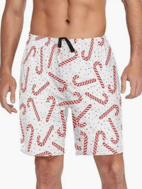 Men's Full Size Christmas Candy Cane Print Shorts Plus Size 104001193151298 27 Gifts for Him Jerry's Apparel 