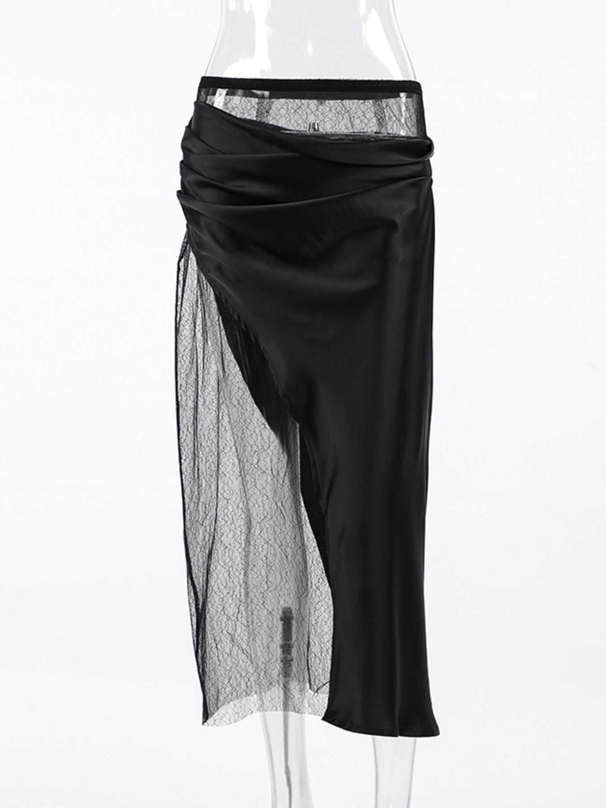 Lace Panel Midi Skirt 100100659325646 36 Affordable Fashion Under $100 Jerry's Apparel 