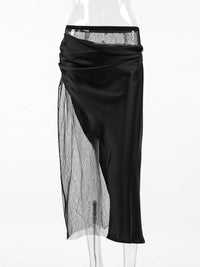 Lace Panel Midi Skirt 100100659325646 36 Affordable Fashion Under $100 Jerry's Apparel 