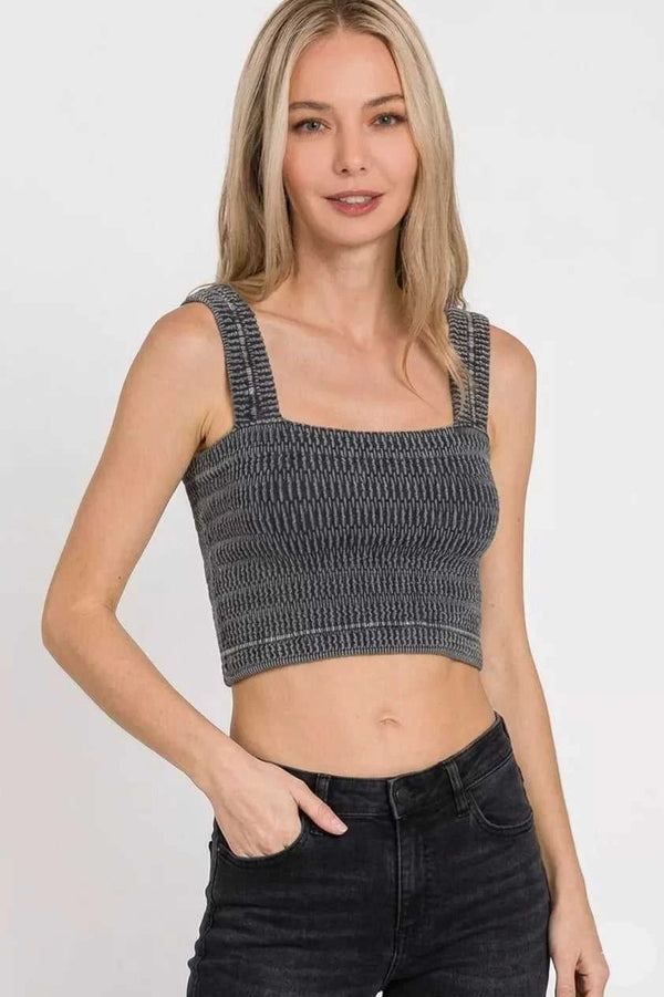 Zenana Seamless Winkle Stone Washed Bra Top 100100801991218 22 Affordable Fashion Under $100 Jerry's Apparel 
