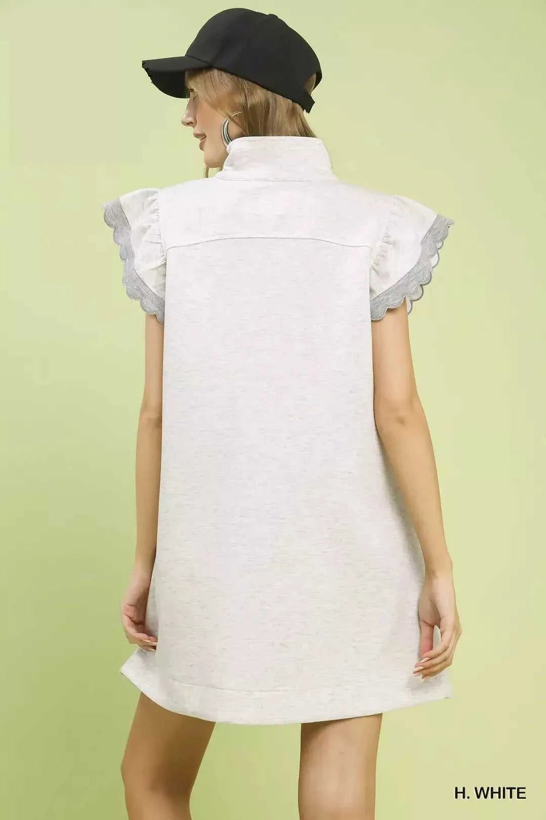 Umgee Zip-Neck Flutter Sleeve Dress 100100398431376 62 Affordable Fashion Under $100 Jerry's Apparel 