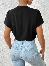 Perfee Surplice Short Sleeve Ruched Bodysuit 100100315761284 27 Affordable Fashion Under $100 Jerry's Apparel 