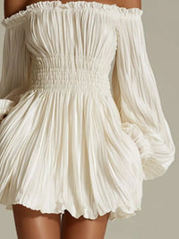 Off-Shoulder Pleated Mini Dress 101001846578745 57 Affordable Fashion Under $100 Jerry's Apparel 