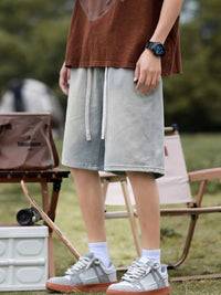 Men's Plus Size Loose Fit Denim Shorts with Drawstring 100400778122247 31 Affordable Fashion Under $100 Jerry's Apparel 