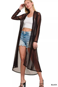 Zenana Mesh Open Front Cardigan 100100086621407 22 Affordable Fashion Under $100 Jerry's Apparel 