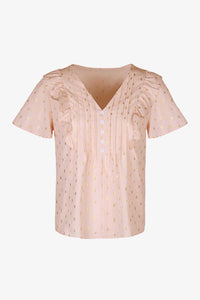 Perfee Printed Ruffle Trim Pleated Detail Blouse 100100655220826 30 Affordable Fashion Under $100 Jerry's Apparel 