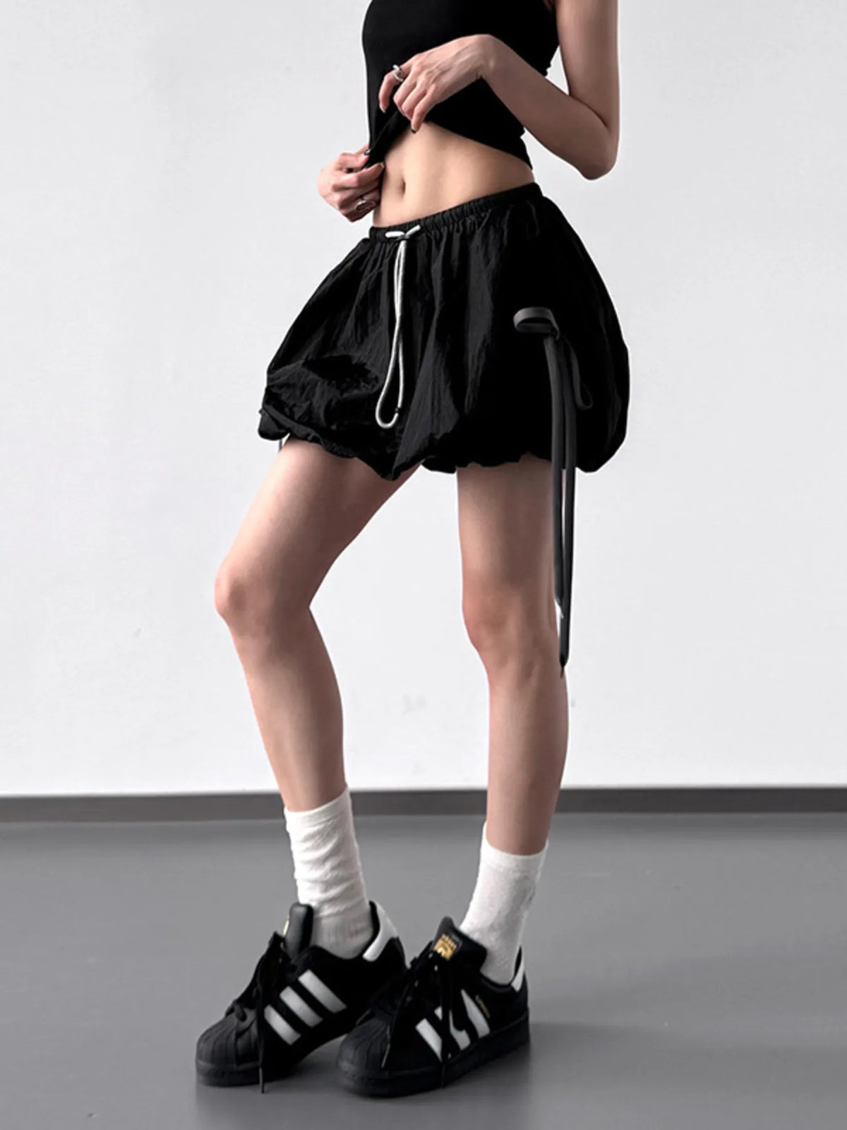 Bubble Drawstring Casual Shorts