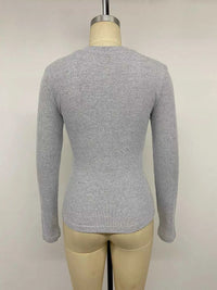 Ribbed Lace Trim Henley T-Shirt 100100110435377 30 Affordable Fashion Under $100 Jerry's Apparel 