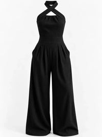 Full Size Halter Neck Wide-Leg Jumpsuit Plus Size 101001857800379 54 Affordable Fashion Under $100 Jerry's Apparel 