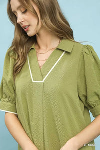 Umgee Seersucker Midi Dress with Contrast Trim 100100121281901 57 Affordable Fashion Under $100 Jerry's Apparel 
