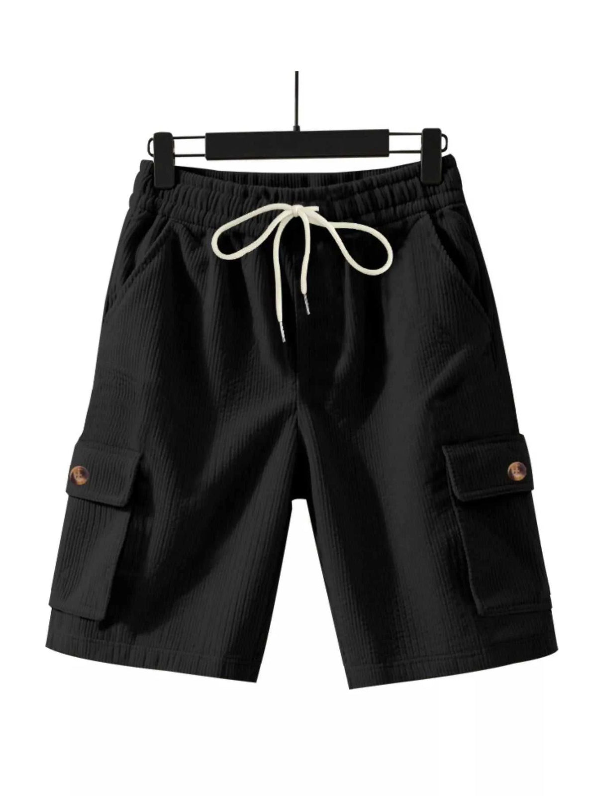 Men's Full Size Casual Textured Drawstring Cargo Shorts Plus Size 100400310318870 39 Affordable Fashion Under $100 Jerry's Apparel 