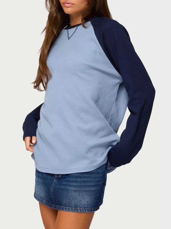 Color-Block Raglan Long Sleeve T-Shirt 101001936991902 48 Affordable Fashion Under $100 Jerry's Apparel 