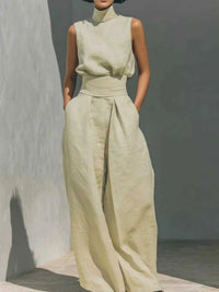 Full Size Turtleneck Sleeveless Top and Wide Leg Pants Set Plus Size 101001144135026 45 Affordable Fashion Under $100 Jerry's Apparel 