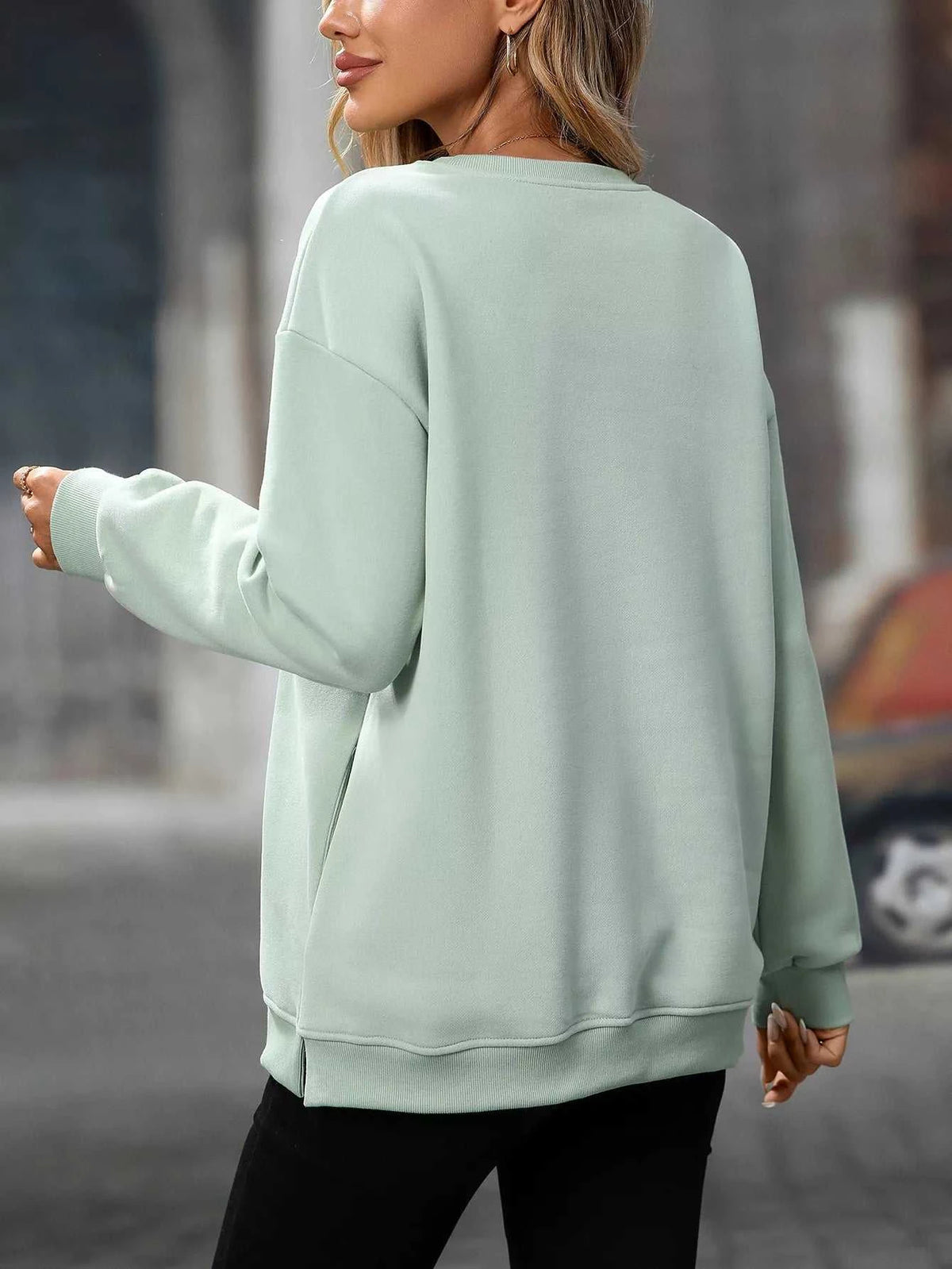 Casual Solid Color Long Sleeve Sweatshirt 100100430421753 39 Affordable Fashion Under $100 Jerry's Apparel 