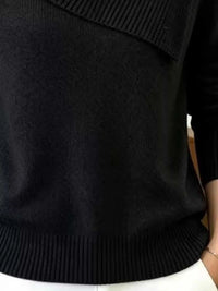 Full Size Asymmetric Ribbed Collar Sweater Plus Size 101002369014194 47 Affordable Fashion Under $100 Jerry's Apparel 