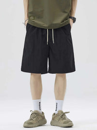 Men's Full Size Casual Loose-Fit Drawstring Shorts with Stripe Detail Plus Size 100400272333999 54 Affordable Fashion Under $100 Jerry's Apparel 