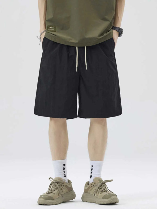 Men's Full Size Casual Loose-Fit Drawstring Shorts with Stripe Detail Plus Size 100400272333999 54 Affordable Fashion Under $100 Jerry's Apparel 